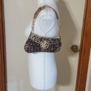 Rocawear brown & gold logo mini hangbag.